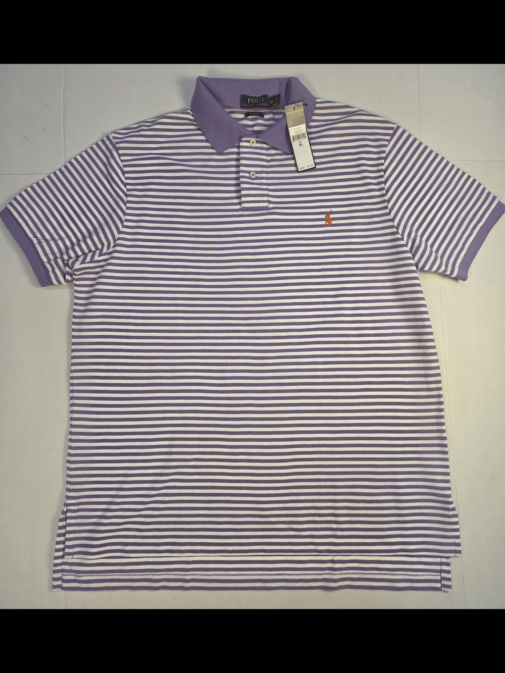 Polo by Ralph Lauren Lavender and White Striped Polo